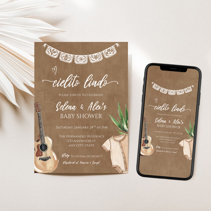 Cielito Lindo Boy Baby Shower Invitation