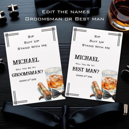 Groomsman or Best Man Proposal Card
