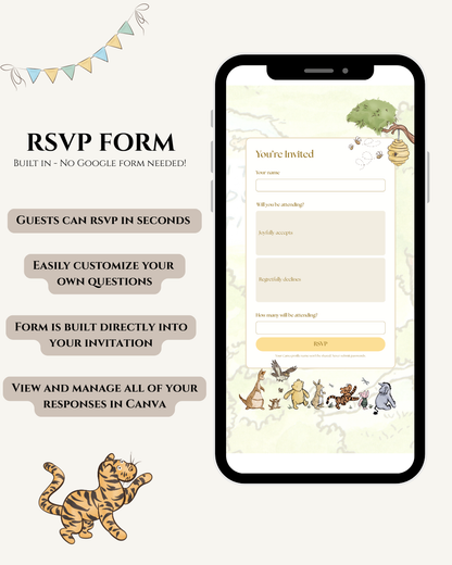 Classic Winnie the Pooh Baby Shower Invitation Website