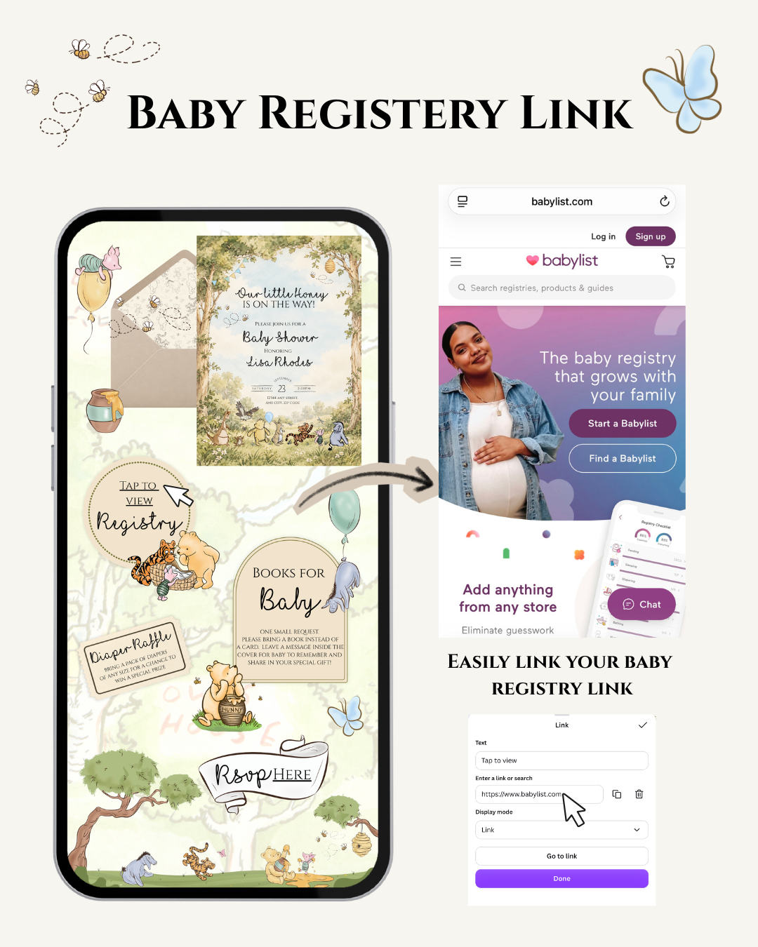 Classic Winnie the Pooh Baby Shower Invitation Website