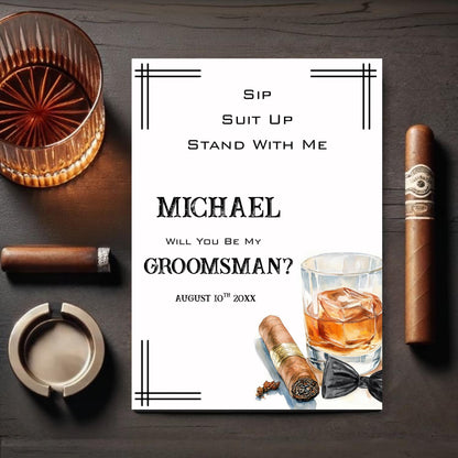 Groomsman or Best Man Proposal Card
